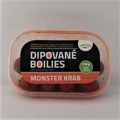 Dipované boilies - monster krab 110g